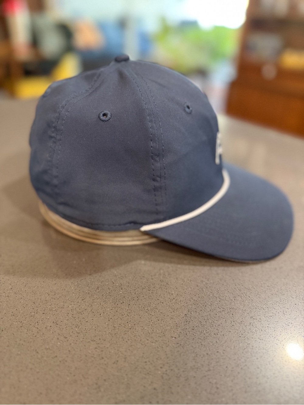 Rhoback Golf Performance Rope Snapback Hat Mens Navy Blue Ridgeback Logo - Picture 2 of 6